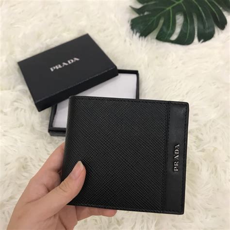 prada men's wallet with coin compartment|Prada men wallet malaysia.